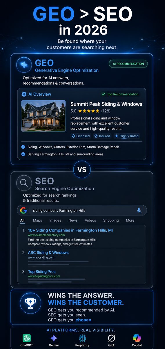 GEO vs SEO comparison